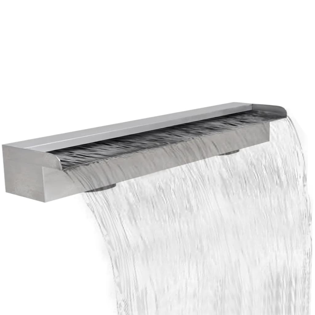 Vidaxl Swimming Pool Water falder rektangulær 90 cm rustfrit stål