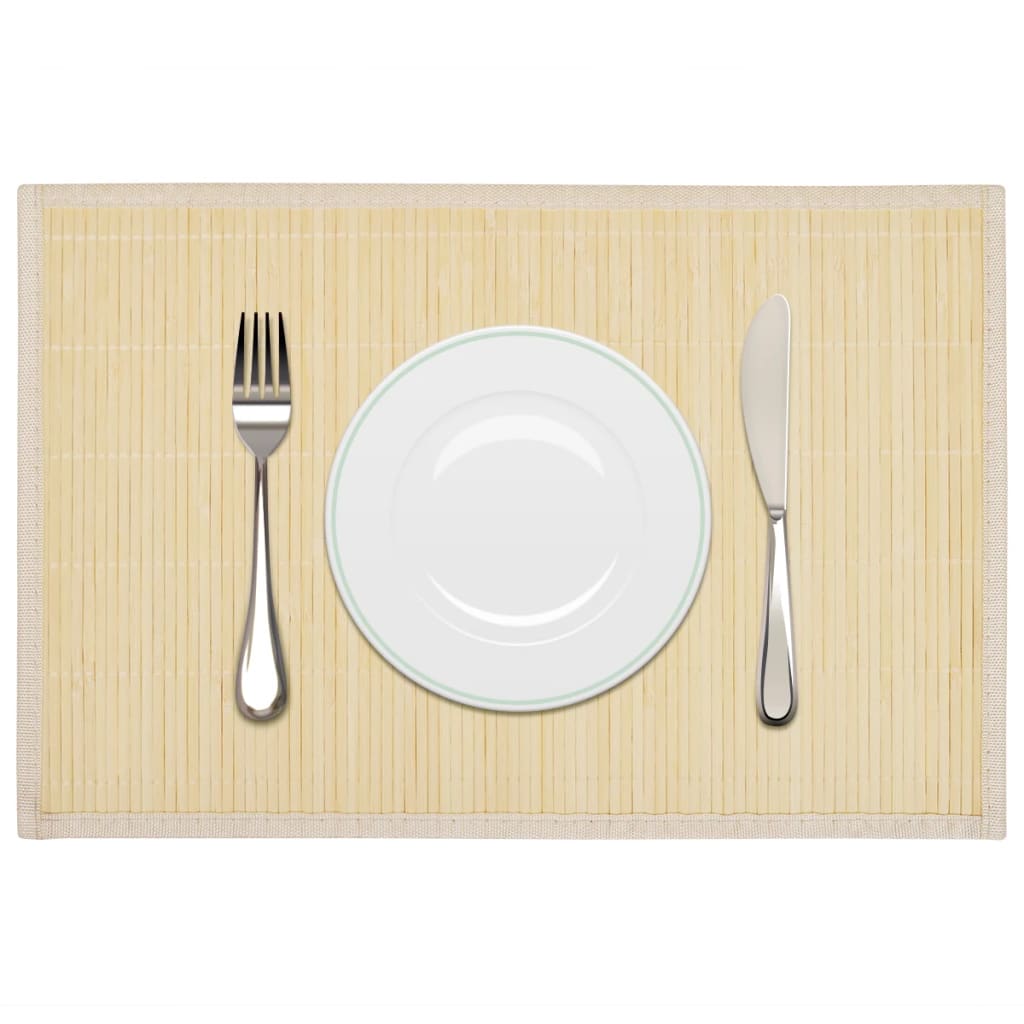 Vidaxl 6 placemats bambus 30 x 45 cm selvfølgelig