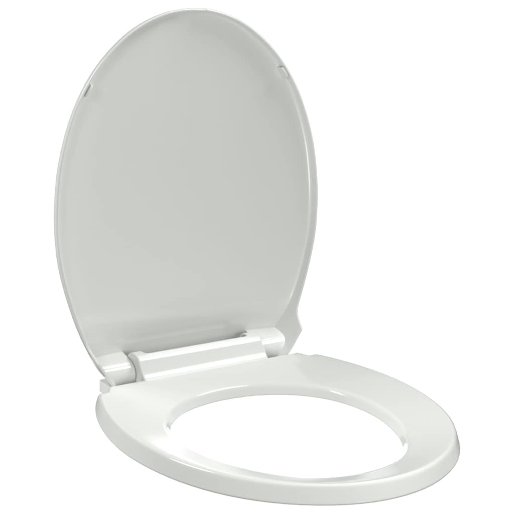 Vidaxl toilet sæde blød tæt oval hvid