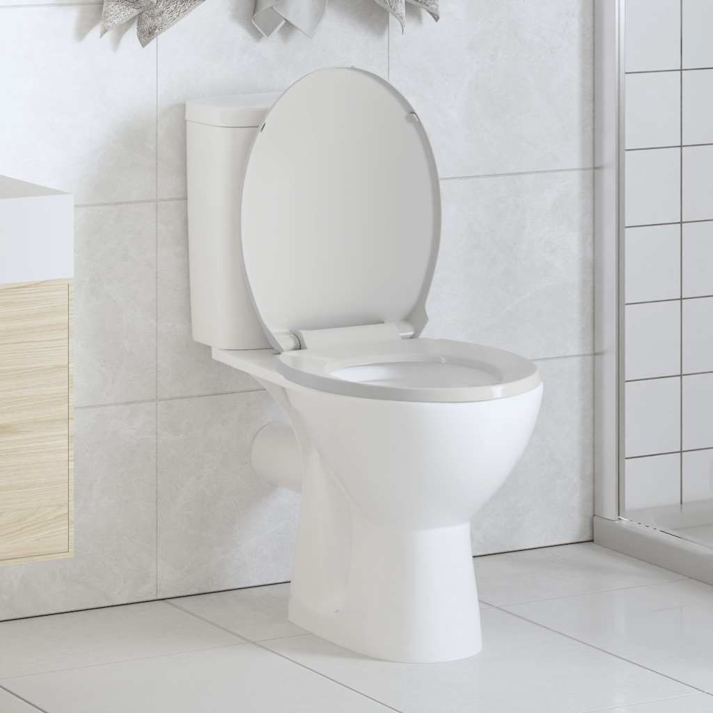 Vidaxl toilet sæde blød tæt oval hvid