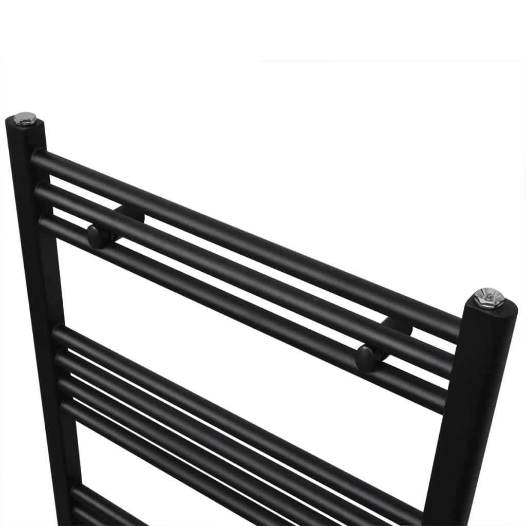Vidaxl Radiator Håndklæde Rack lige 600x1160 mm sort