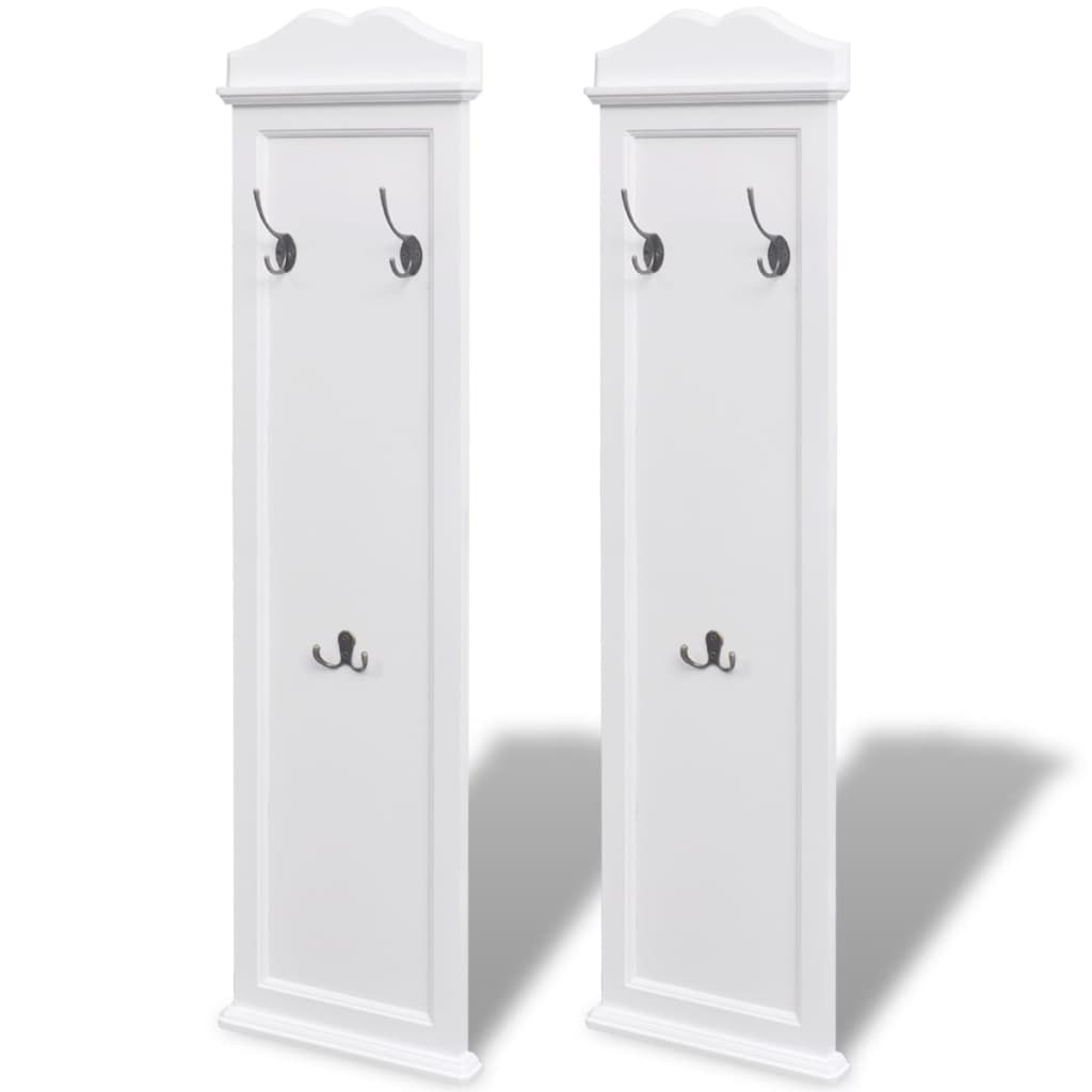 Vidaxl Coat Racks White 2 stk