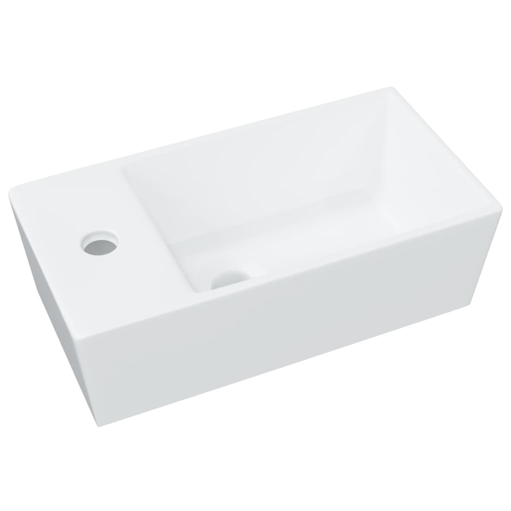 Vidaxl Washbasin 48x25x15 cm keramisk hvid