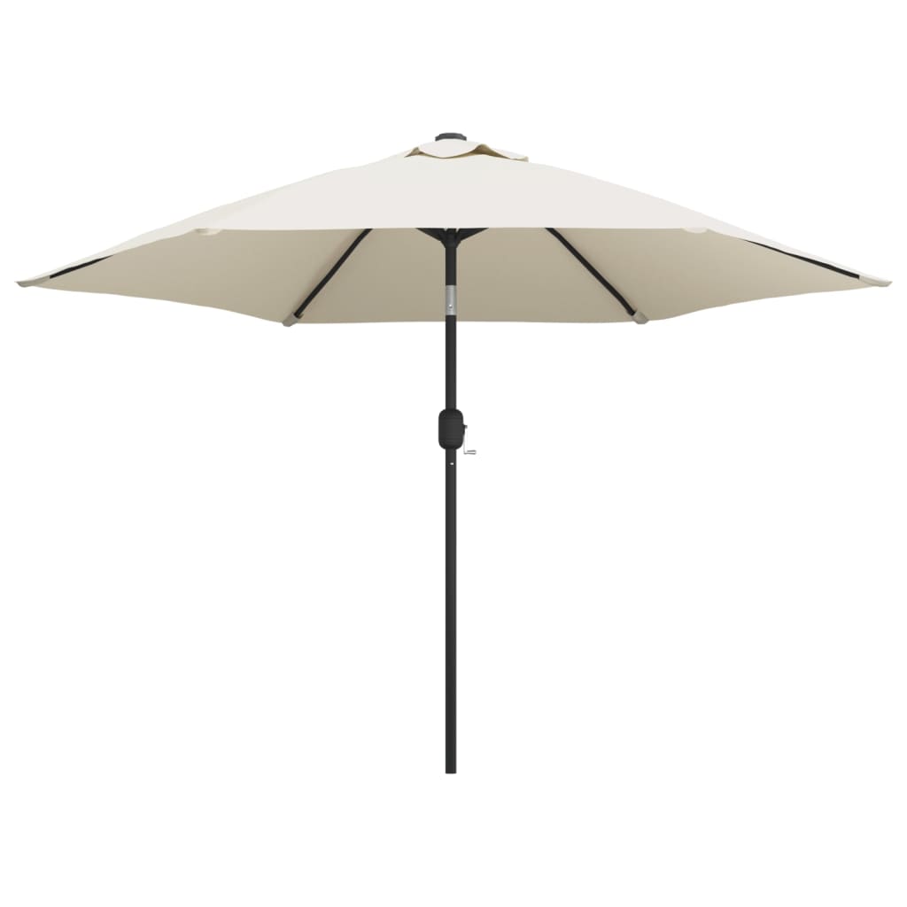 Vidaxl flydende parasol med LED 3 m sandhvid