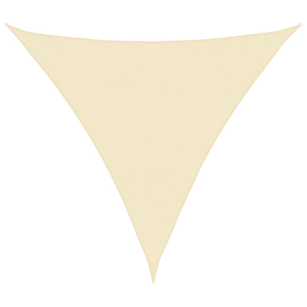Vidaxl Sunshade HDPE Triangular 5x5x5 m Créme farvet