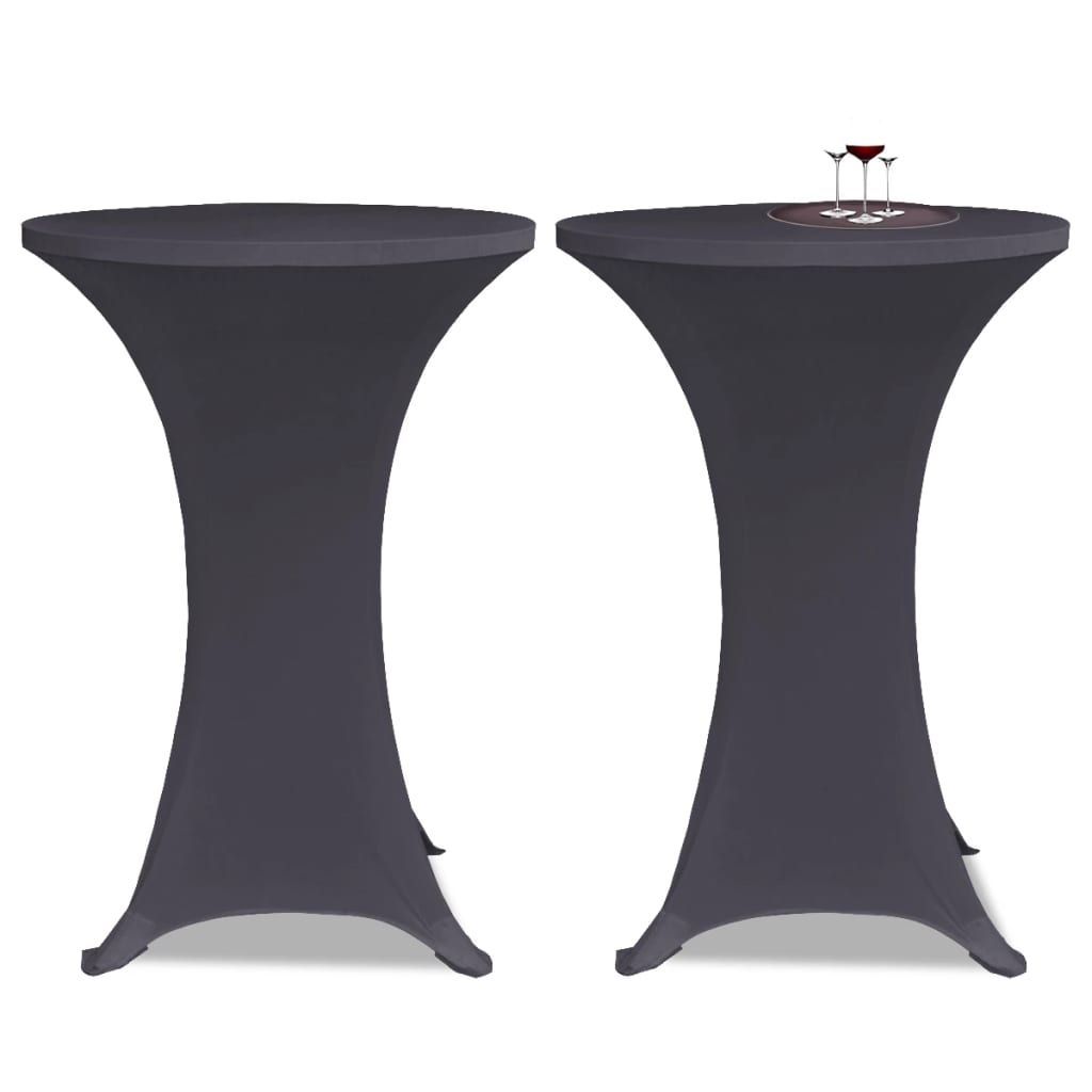 VidaXL borddæksel stretch 2 stk 70 cm antracit