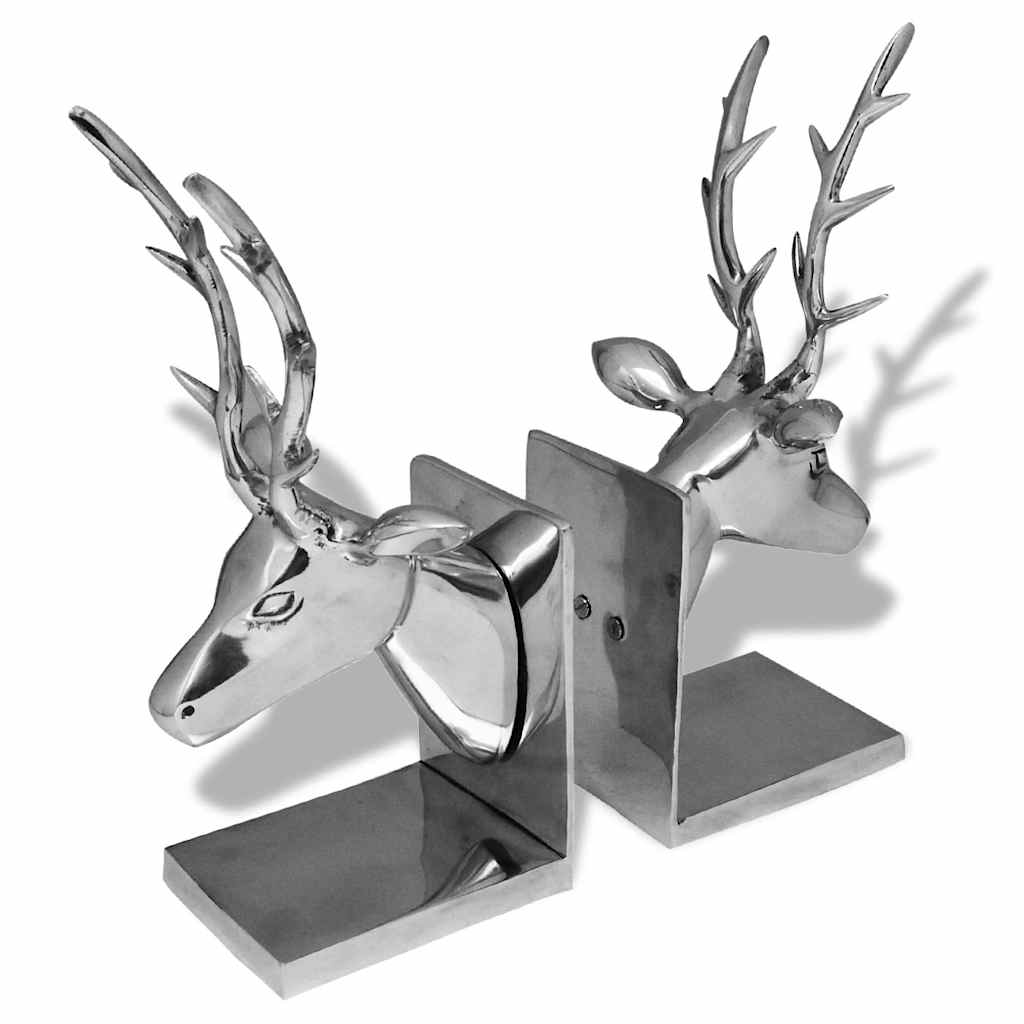 Vidaxl Bookrests Heren 2 stykker aluminiumsølv