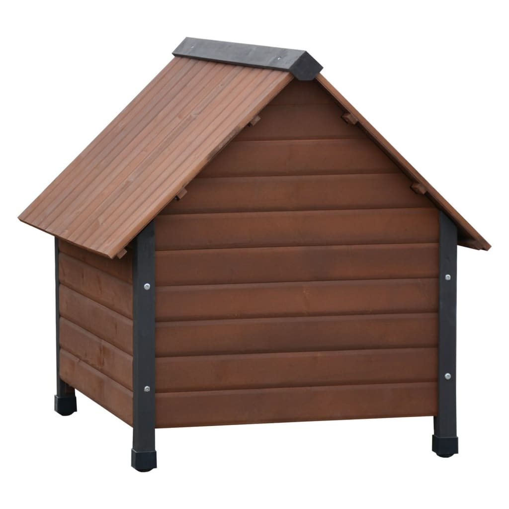 @Pet hund loft med plastikflapper rustique 76x76x72 cm brun