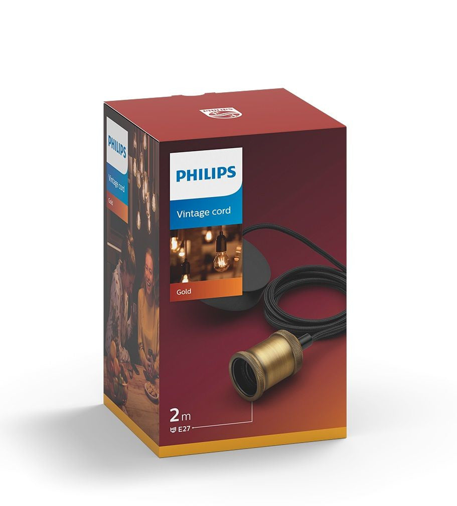 Philips LED Philips Vintage ledning 1x60W guld