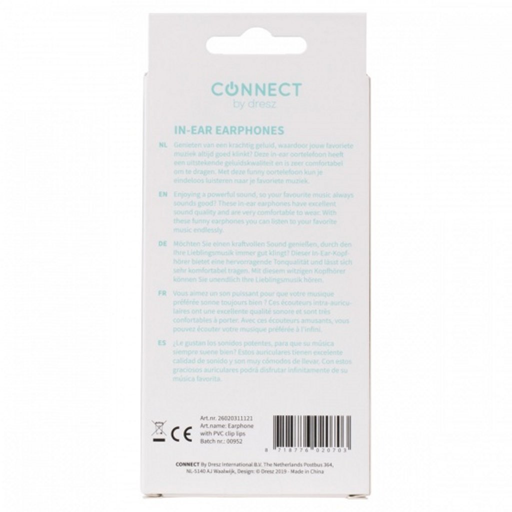 Kangaro k-58191005 dresz in-ear øretelefoner læber pink