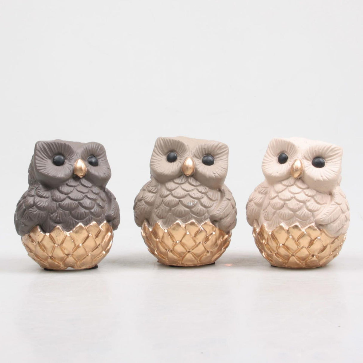 Season inspired decoration uil 8,9x8,4x10,5cm 3 assorti