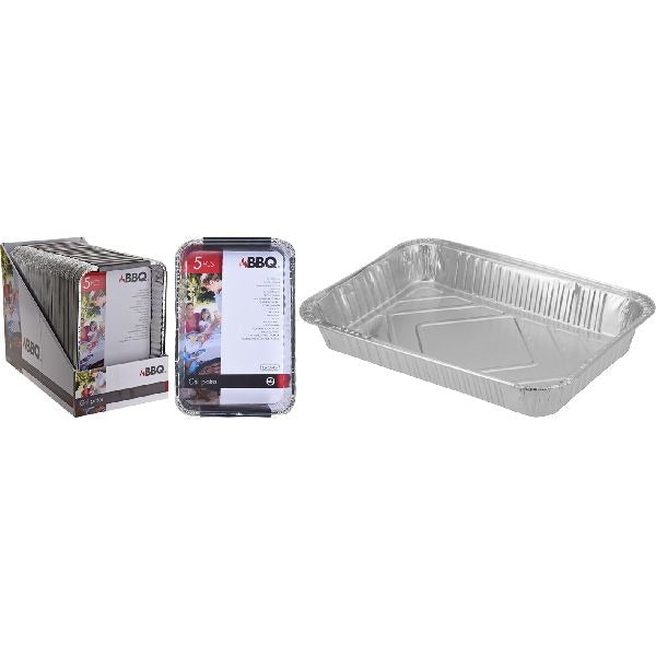 BBQ aluminium grillbakker sæt med 5 stk