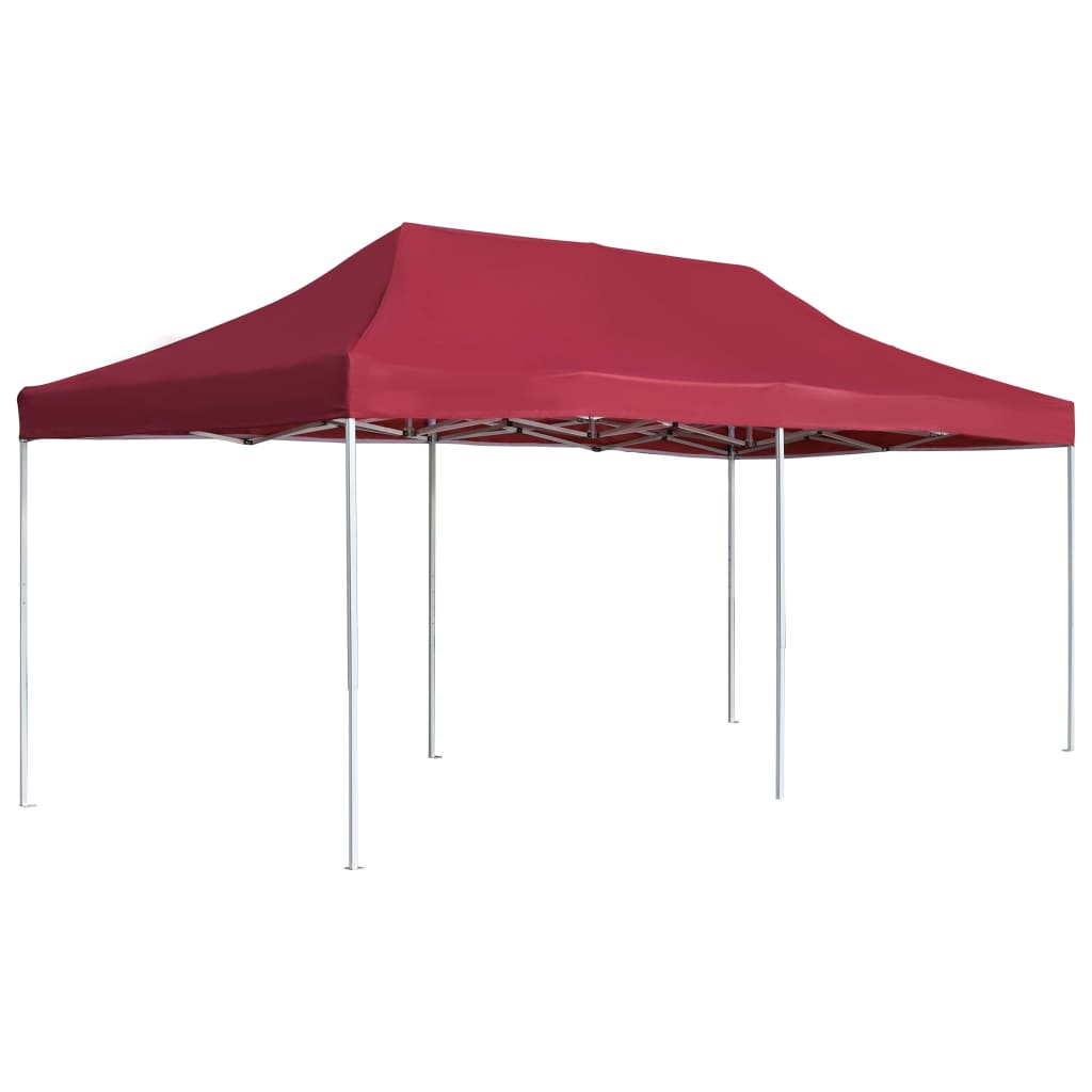 Vidaxl Parttent professionelt sammenfoldelig 6x3 m aluminiumsvin rood