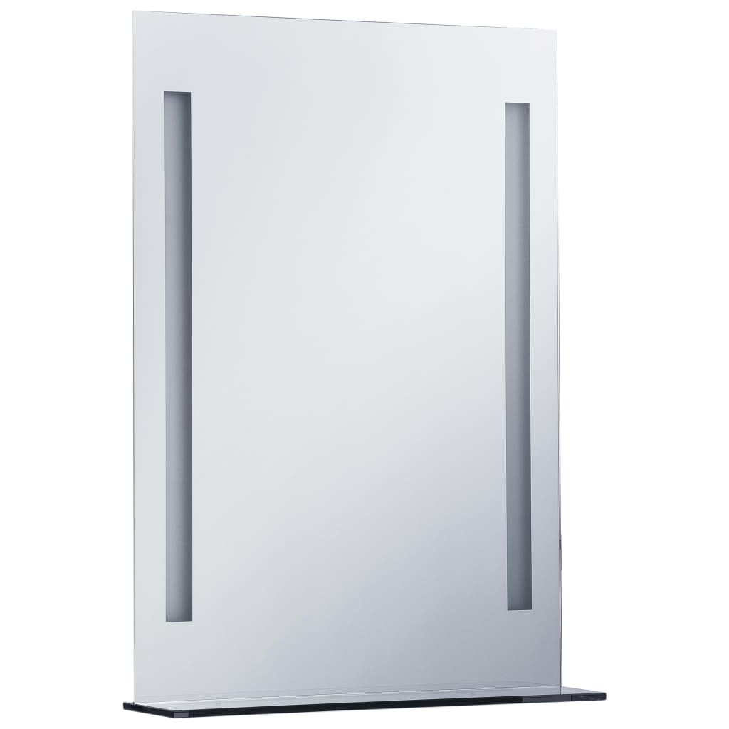 Vidaxl badeværelse spejl LED med hylde 50x70 cm