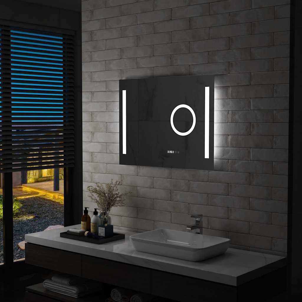 Vidaxl badeværelse spejl LED med berøringssensor 80x60 cm