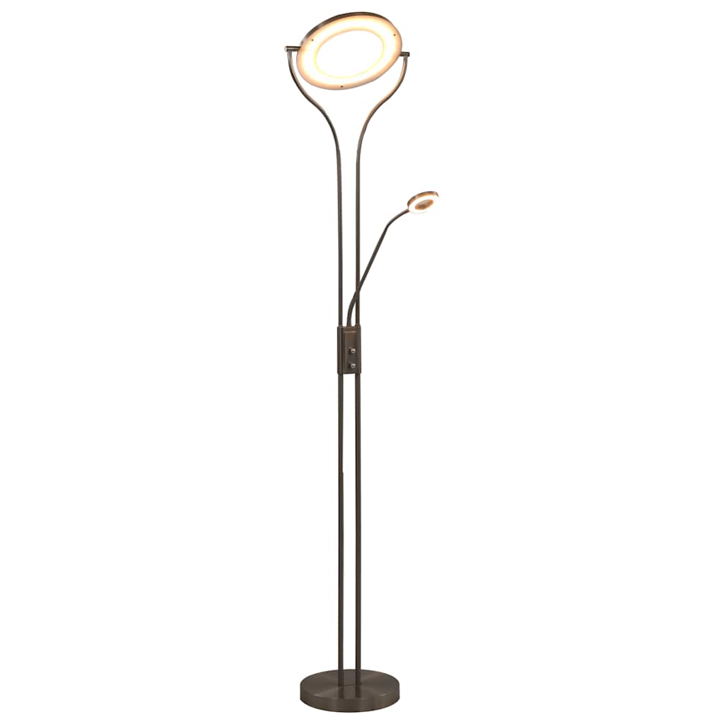 Vidaxl Lampe stående 18 W dæmpbar 180 cm sølvfarvet