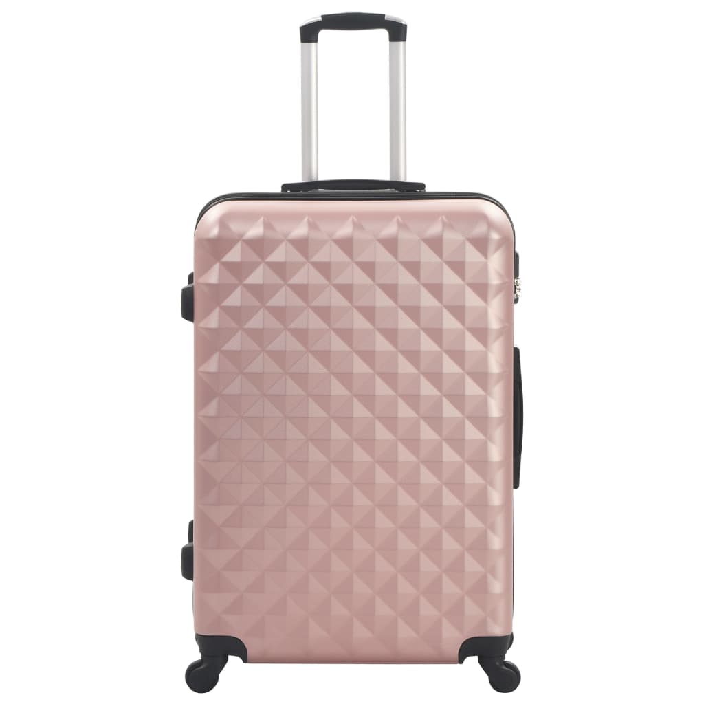Vidaxl 3-delt hård bagage sæt ABS Roségoud