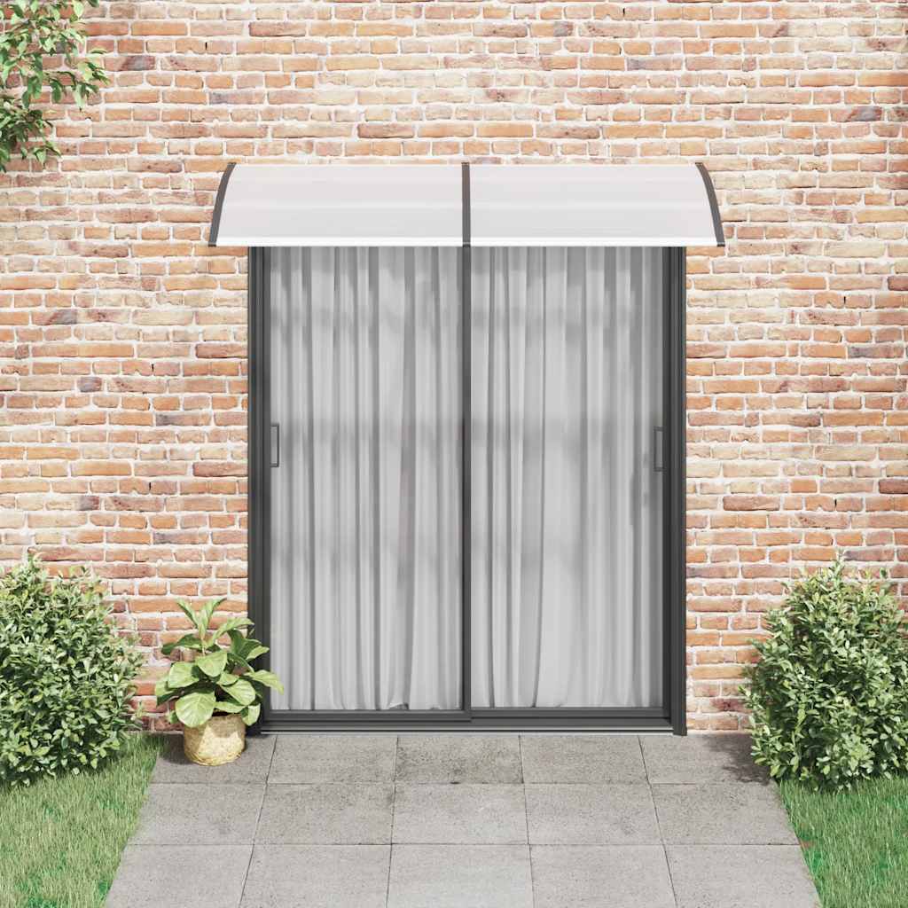 Vidaxl Door Canopy 200x75 cm pc sort og gennemsigtig