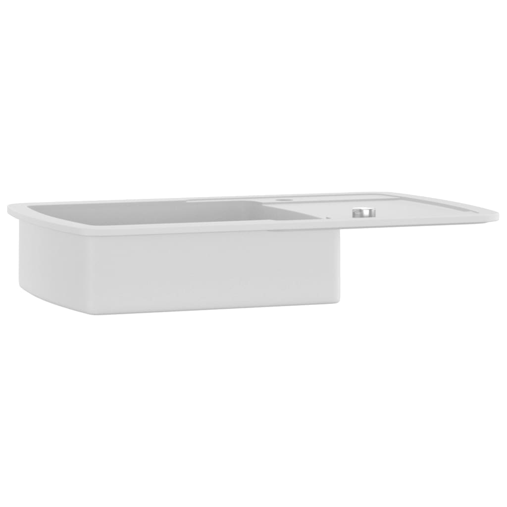 Vidaxl Sink Single Bowl of Granite White