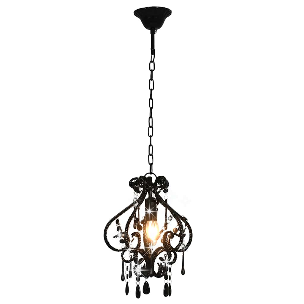 Vidaxl loftlampe med perler omkring E14 sort