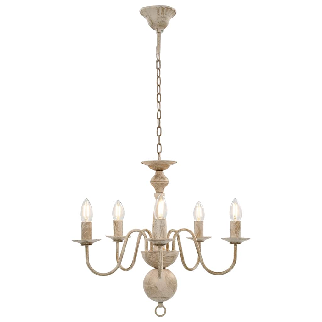 Vidaxl lysekrone 5xe14 Antik hvid