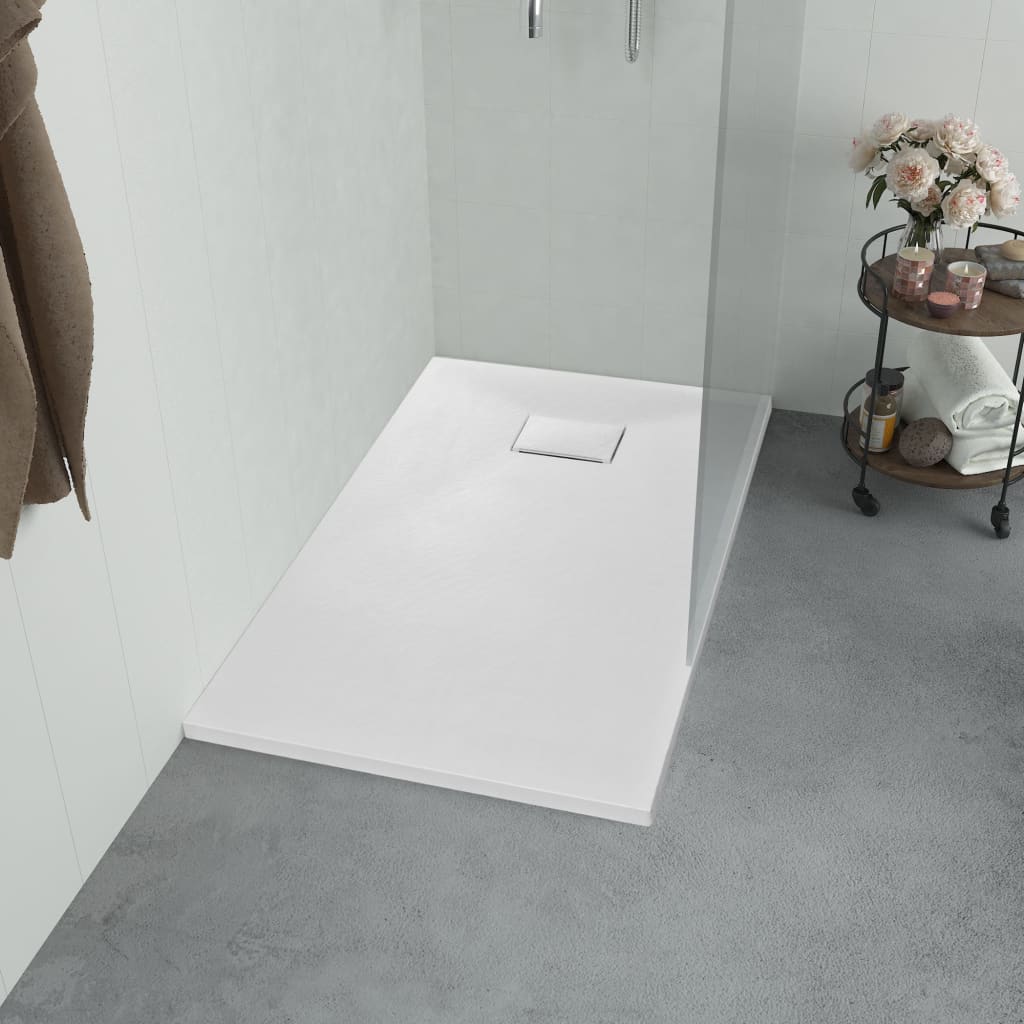 Vidaxl brusebakke 80x80 cm SMC White