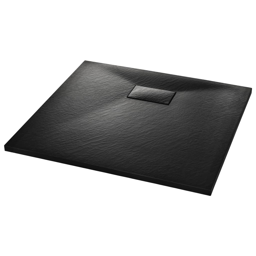 Vidaxl brusebakke 90x80 cm SMC sort