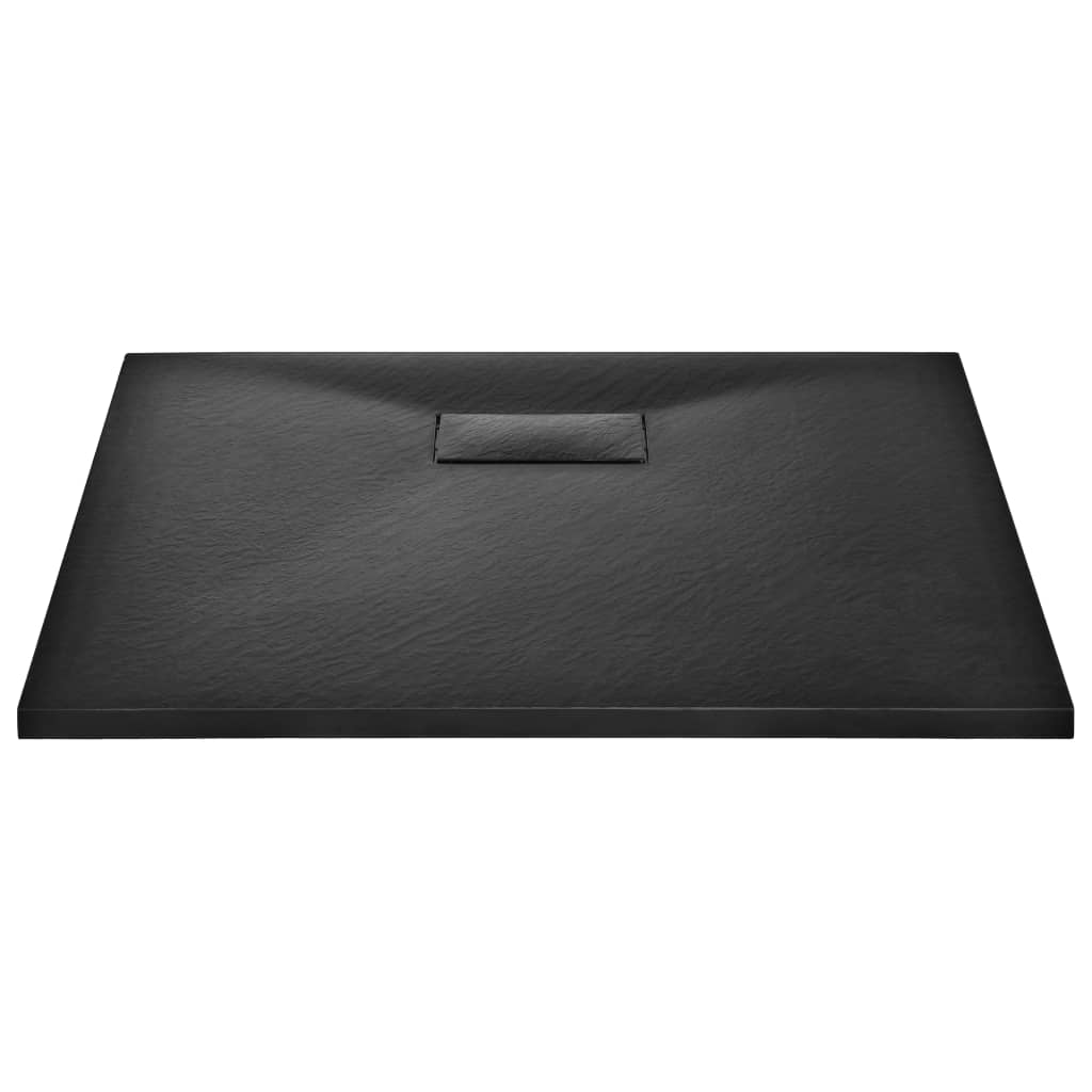 Vidaxl brusebakke 90x80 cm SMC sort