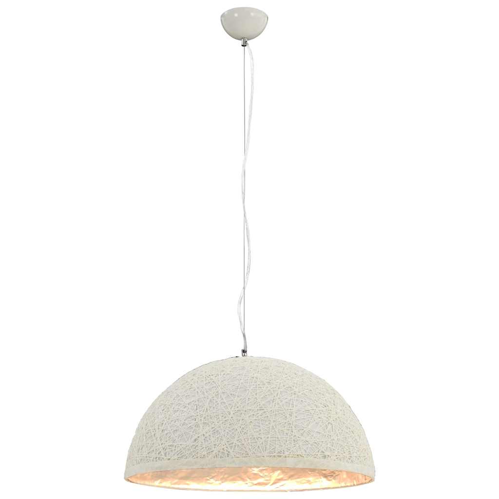 Vidaxl hængende lampe E27 Ø50 cm hvid og sølv