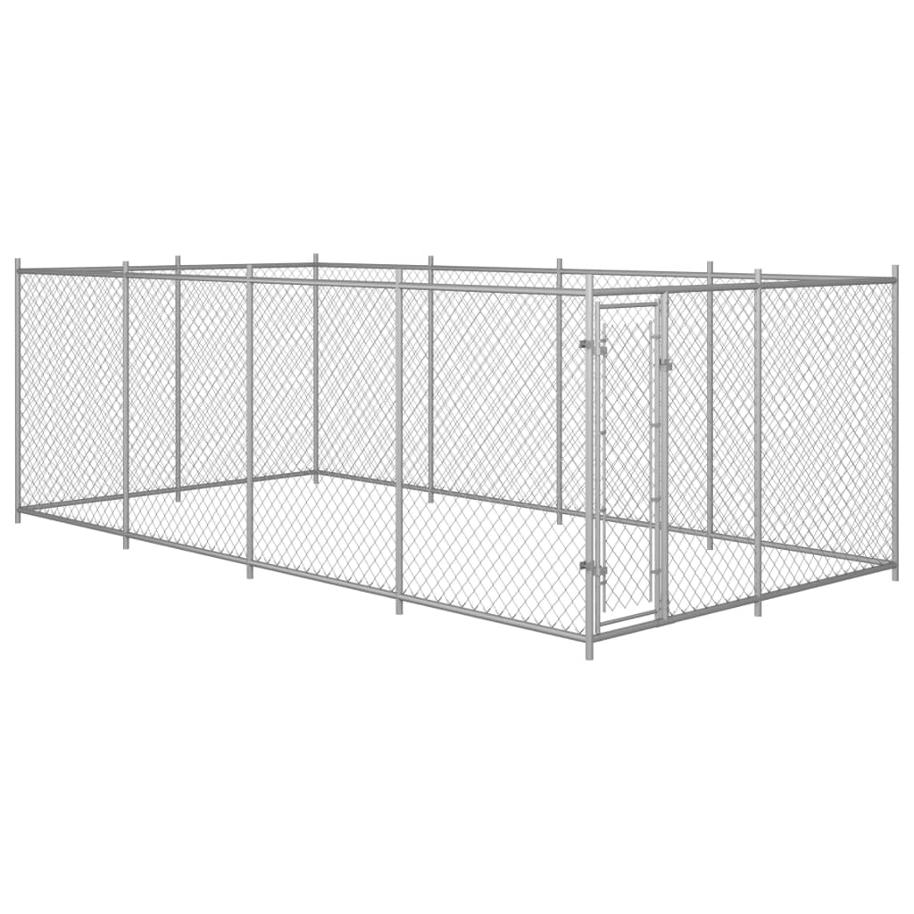 Vidaxl Dog Kennel til udvendig 7,6x3,8x1,9 m
