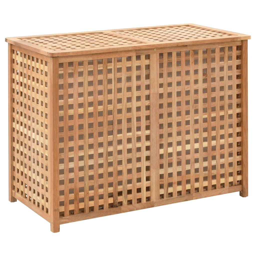 Vidaxl vaskeri Basket 87.5x46x67 Solid valnødstræ
