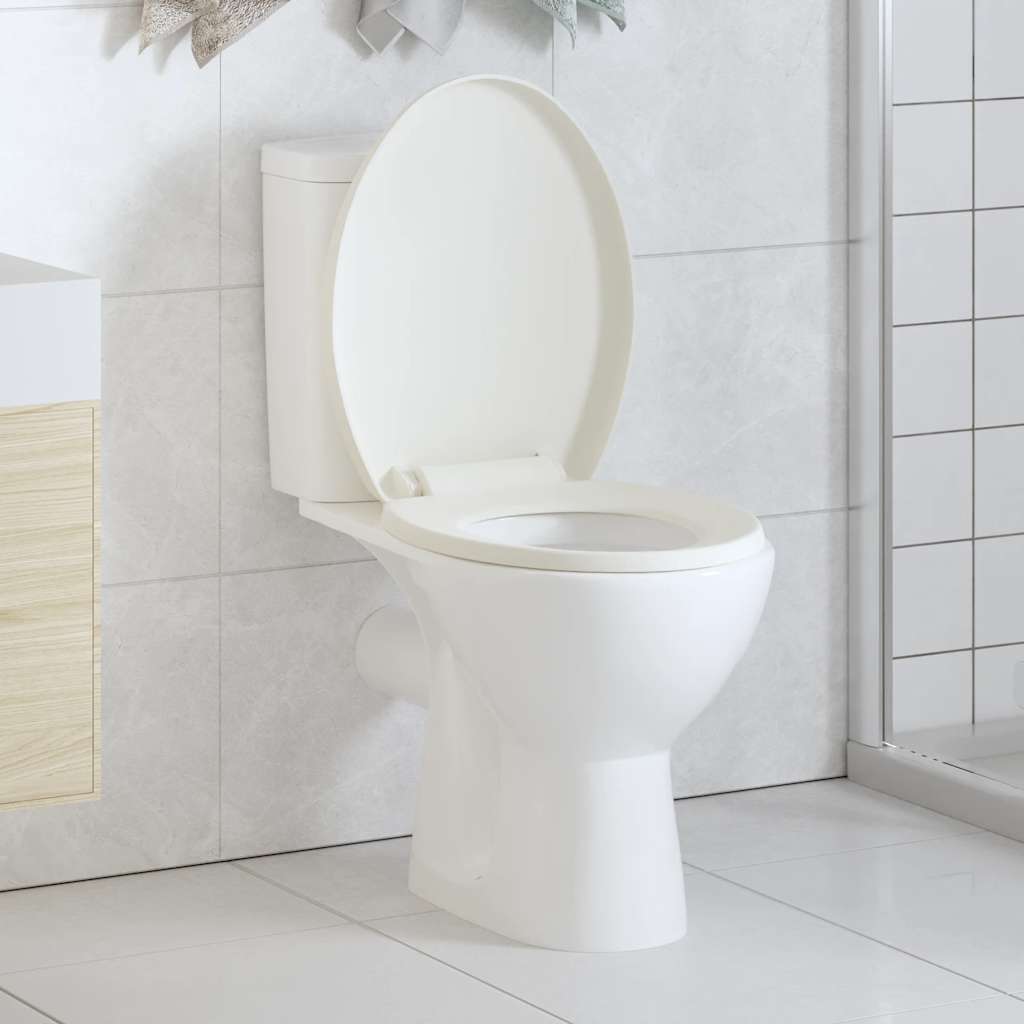 Vidaxl toilet sæde blødt tæt med hurtig frigivelse design hvid