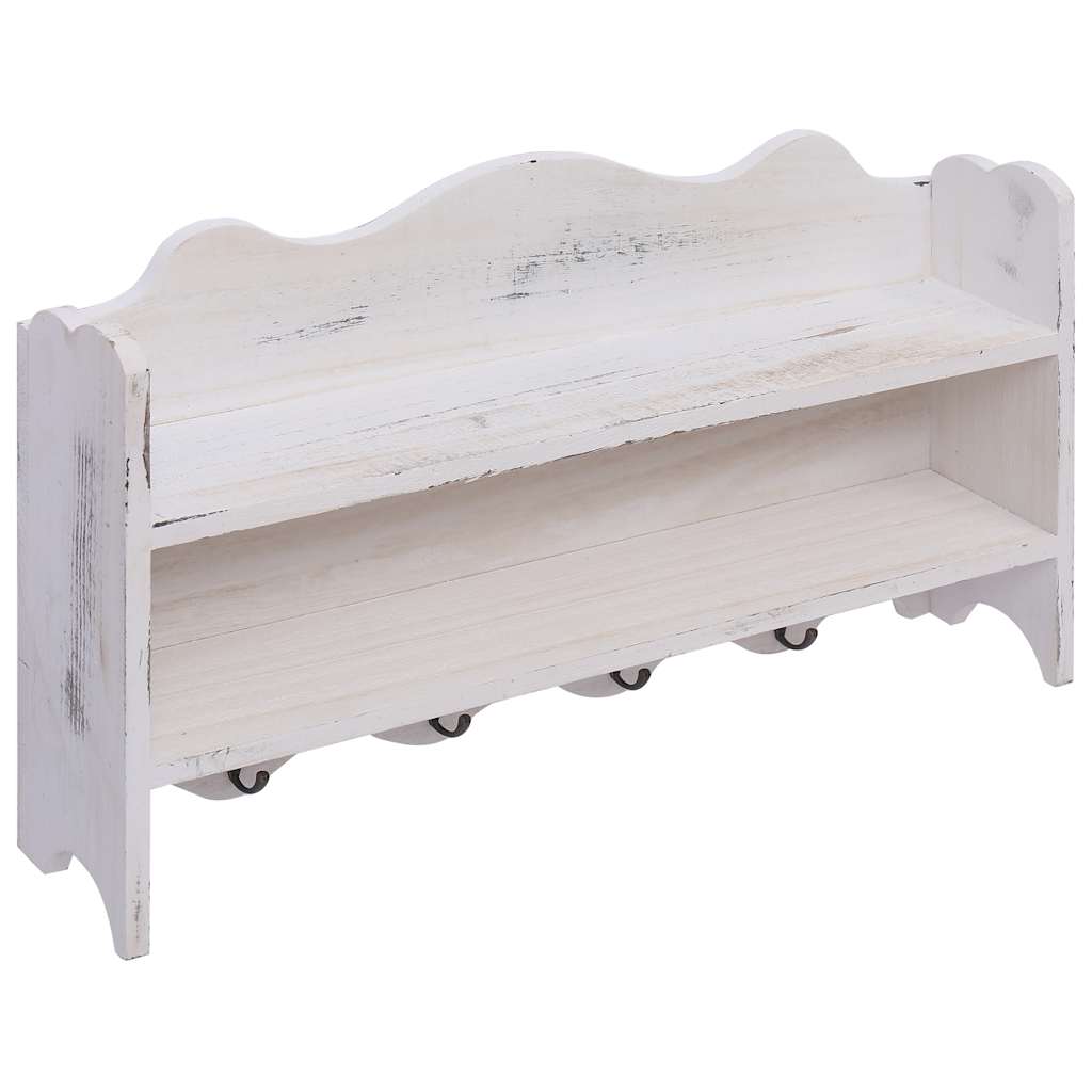 Vidaxx Wall Coat Rack 50x10x30 cm træhvide