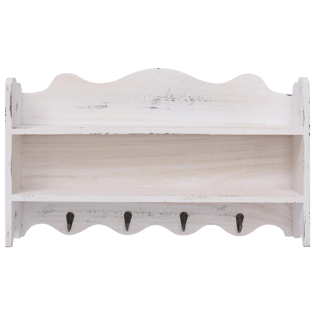 Vidaxx Wall Coat Rack 50x10x30 cm træhvide