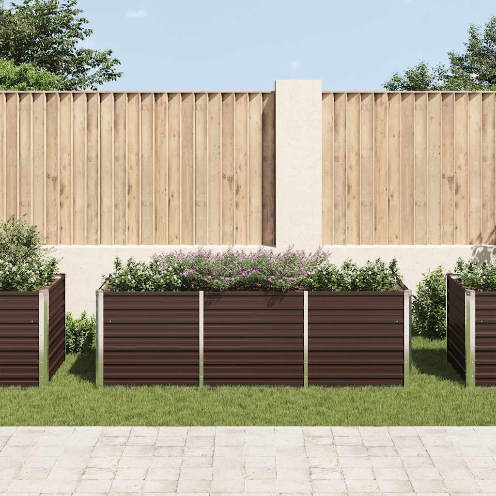 Vidaxl Planter Insert 240x80x77 cm galvaniseret stålbrun