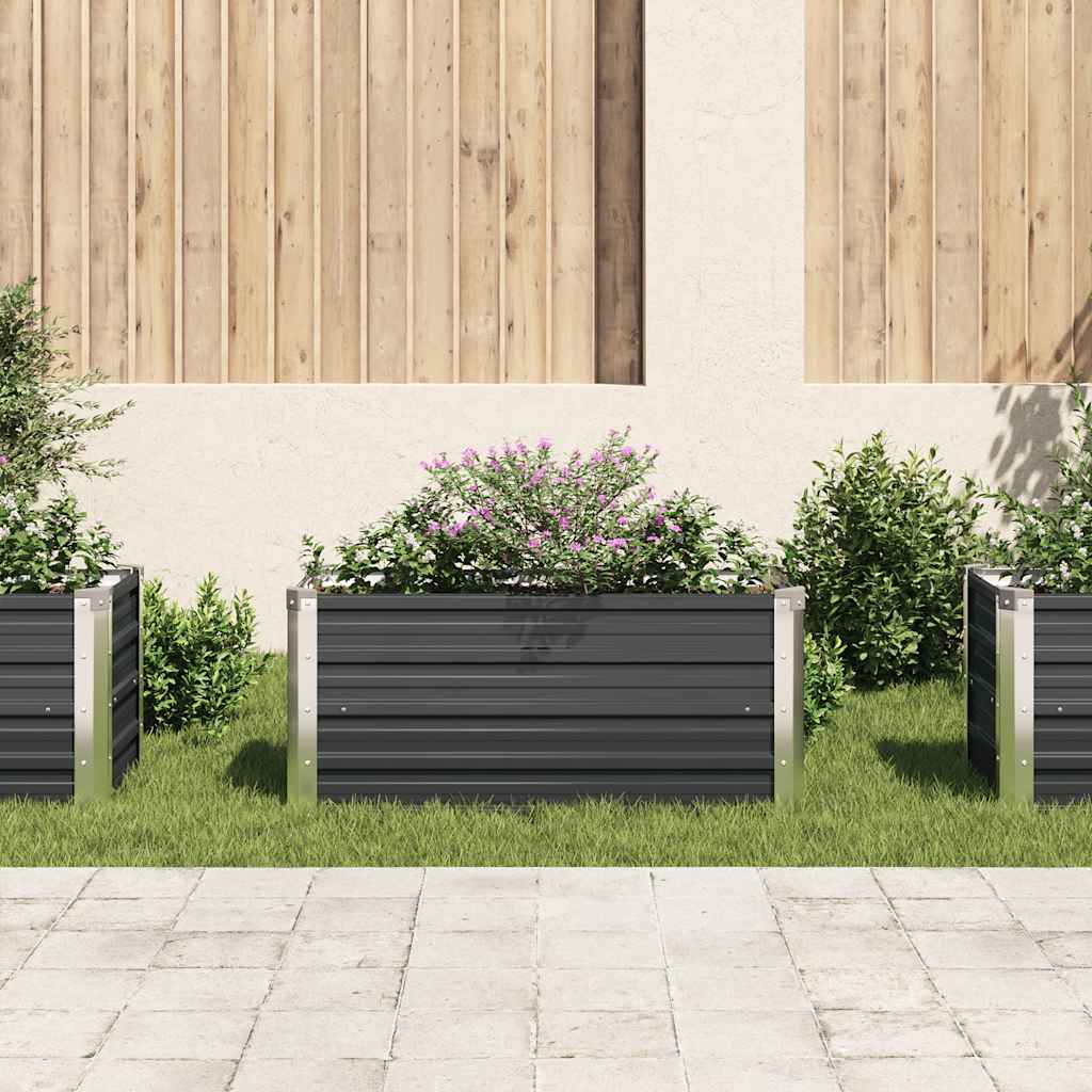 Vidaxl planter Insented 100x40x45 cm galvaniseret stål antracit