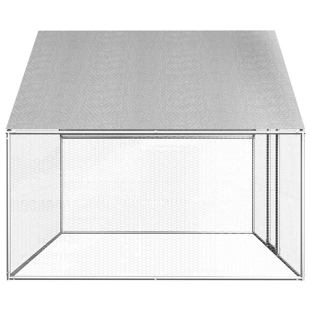 Vidaxl Chicken Coop 2.75x2x1.92 M Galvaniseret stål