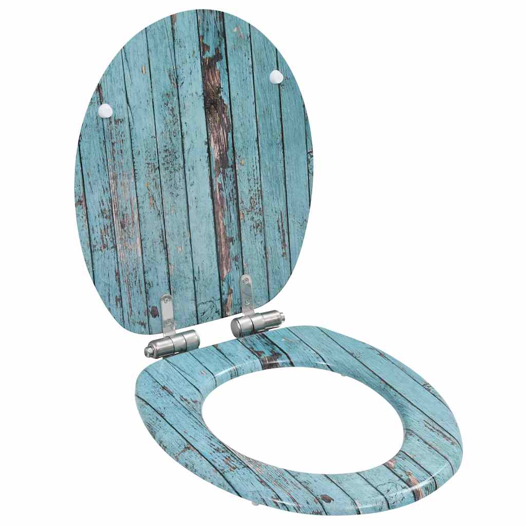 VidaXL toiletsæder 2 stk med soft-close låg MDF træ design