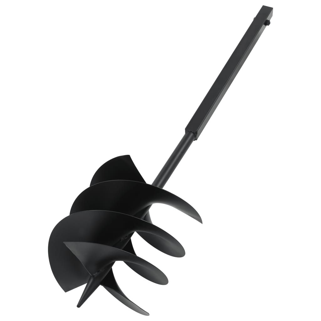 Vidaxl jordbor med håndtag 250 mm stål sort