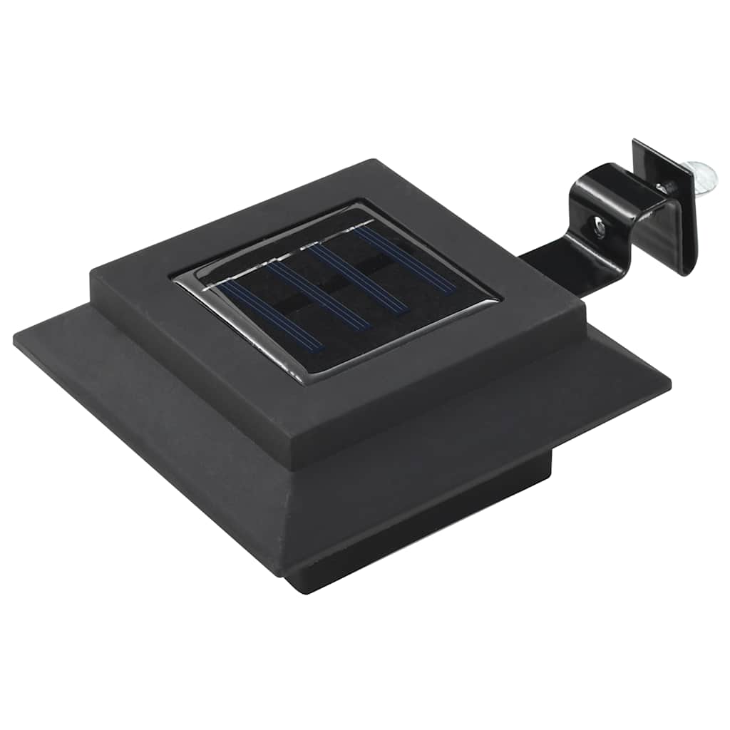 VidaXL solcellelamper 12 stk LED firkantet 12 cm sort