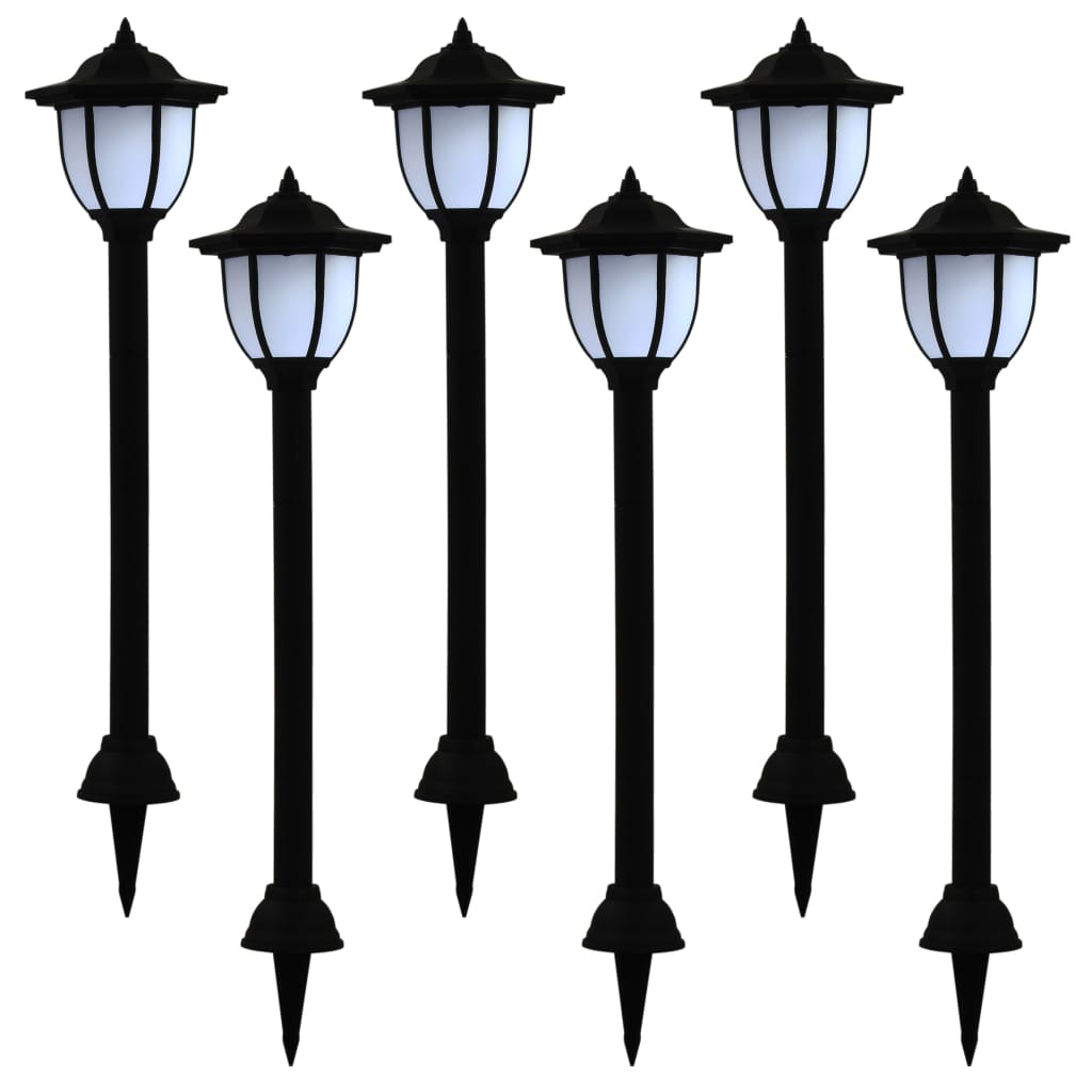VidaXL solcellelamper 6 stk LED sort