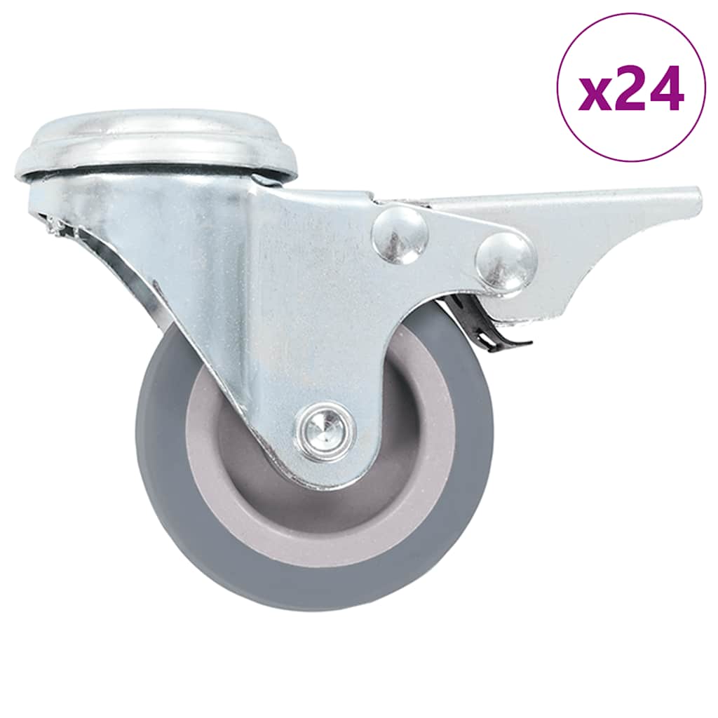Vidaxl 24 pcs drejelige kaster med bolthuller 50 mm