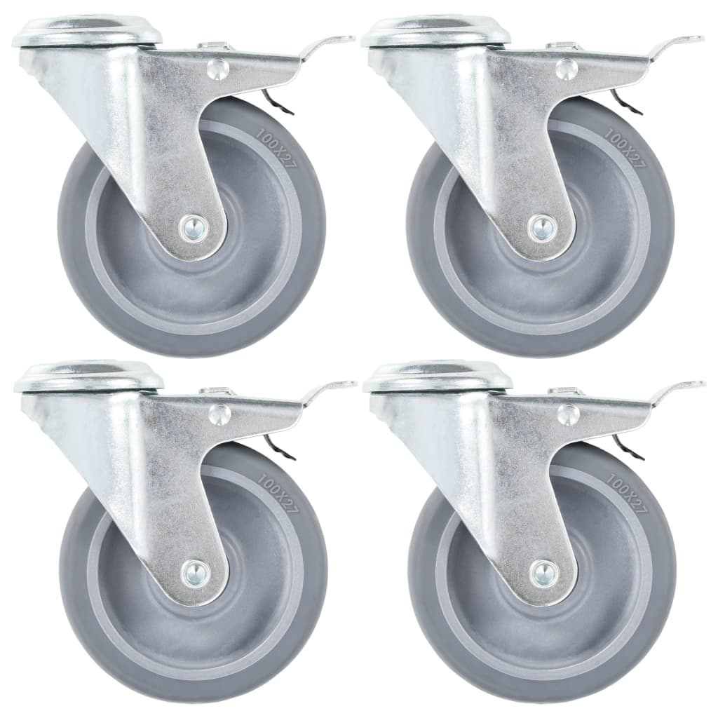Vidaxl 16 pcs drejelige koder med bolthuller 100 mm