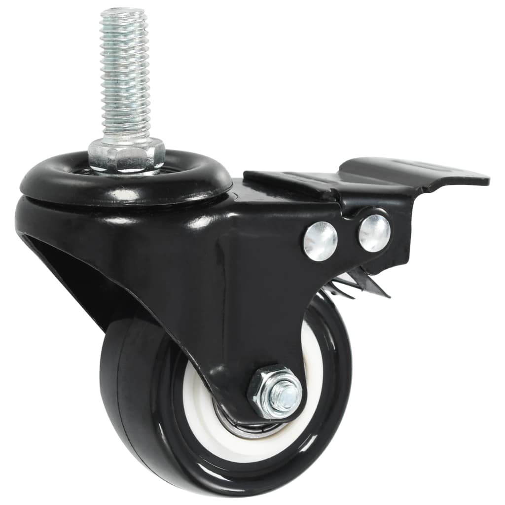 Vidaxl drejelige kastorer 24 stk med bremser 50 mm