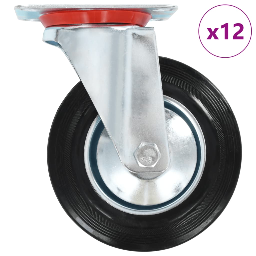 Vidaxxl 12 stk drejelige hjul 160 mm
