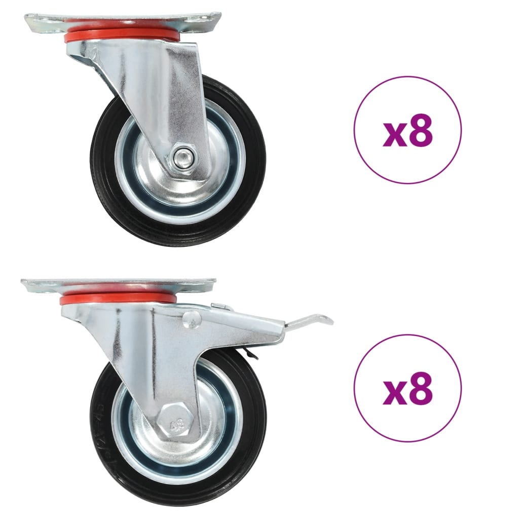 Vidaxxl 16 stk drejelige hjul 75 mm