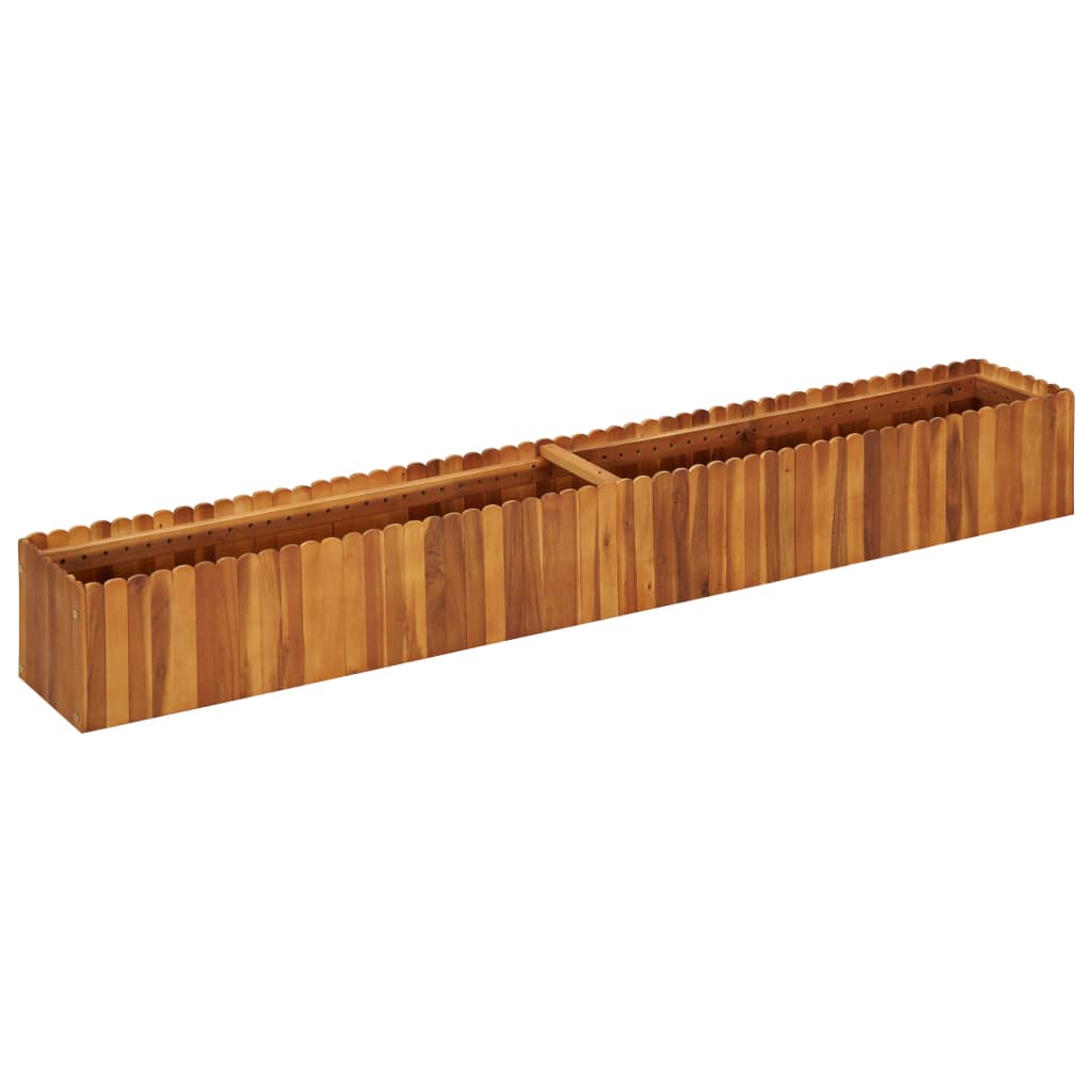 Vidaxl Planter hævet 200x30x25 cm solid acaciahout