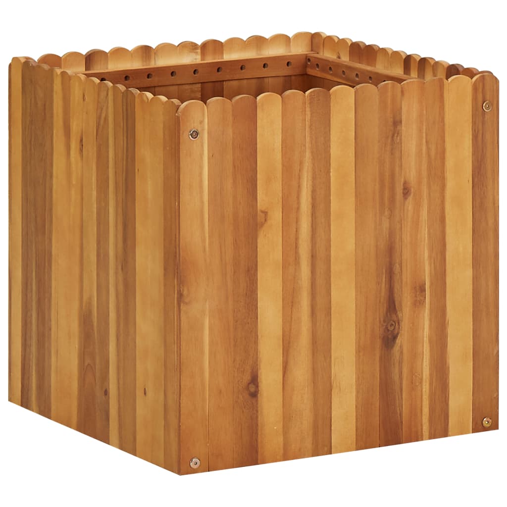 Vidaxl Planning Box hævet 50x50x50 cm solid acaciahout