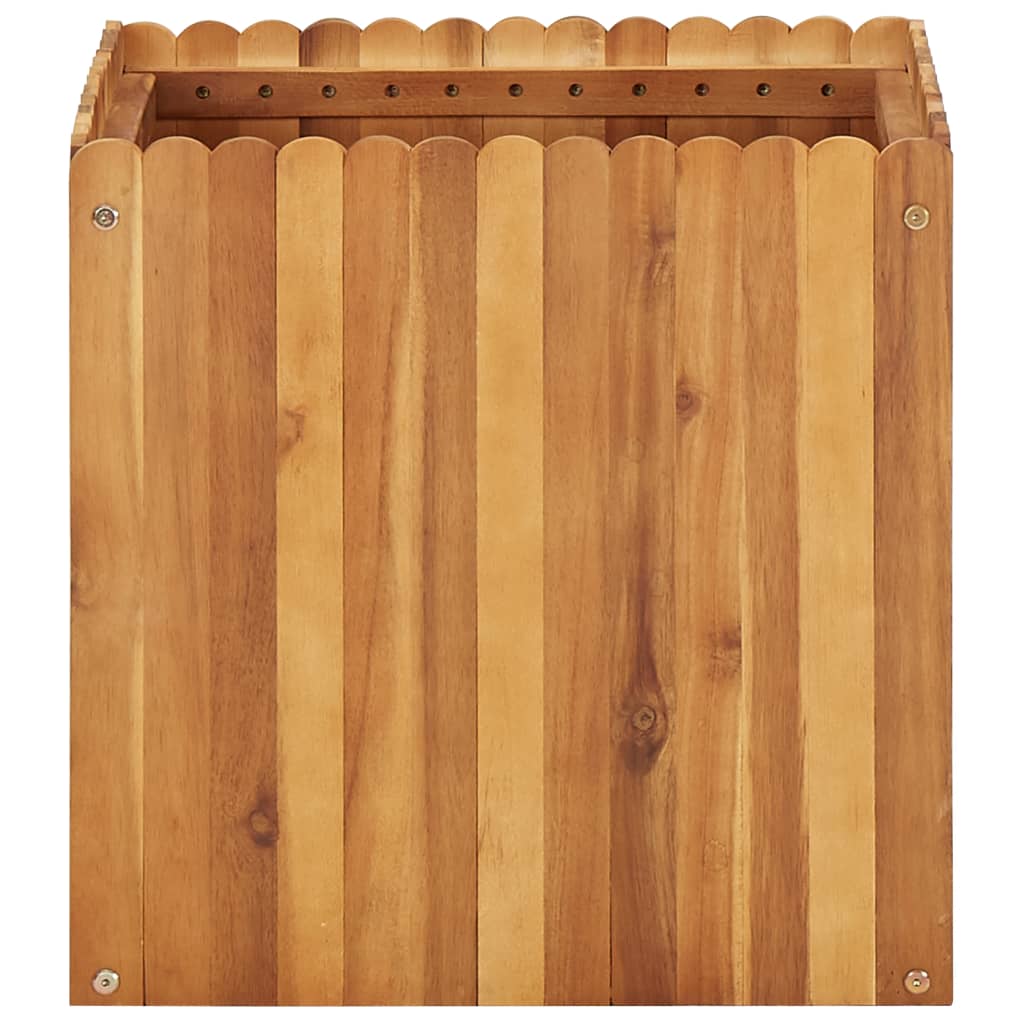 Vidaxl Planning Box hævet 50x50x50 cm solid acaciahout