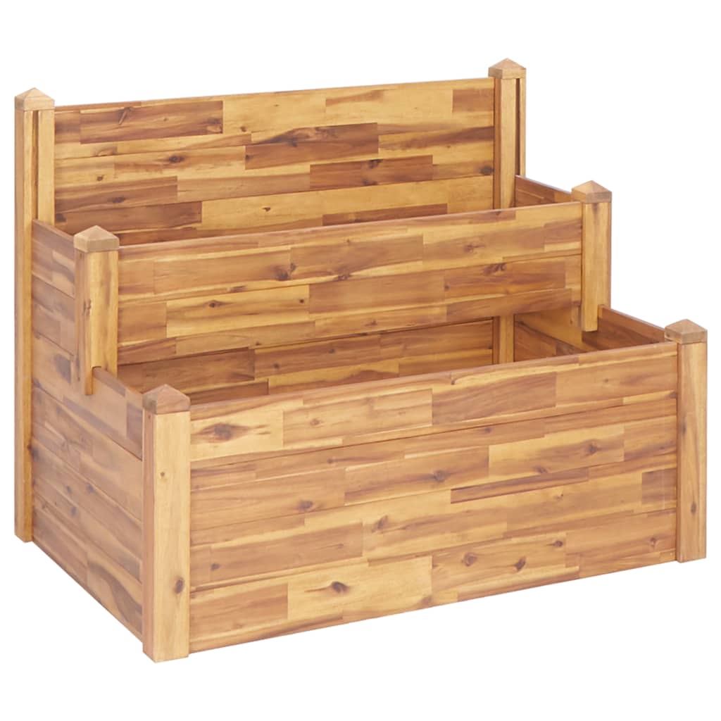 Vidaxx plantekasse 2-lags 110x75x84 cm massivt akacietræ